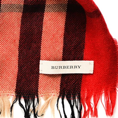 scah burberry kaschmir merinowollle|BURBERRY Merino Wool Cashmere Check Lightweight Scarf.